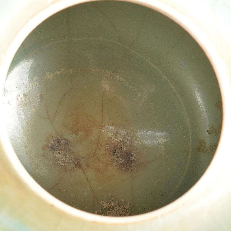 kk 陶芸家　萬古焼　山本広己　秀逸作　青磁香炉　共箱　M　R5768