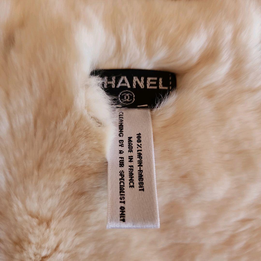 CHANEL シャネル マフラー ラビットファー 白色