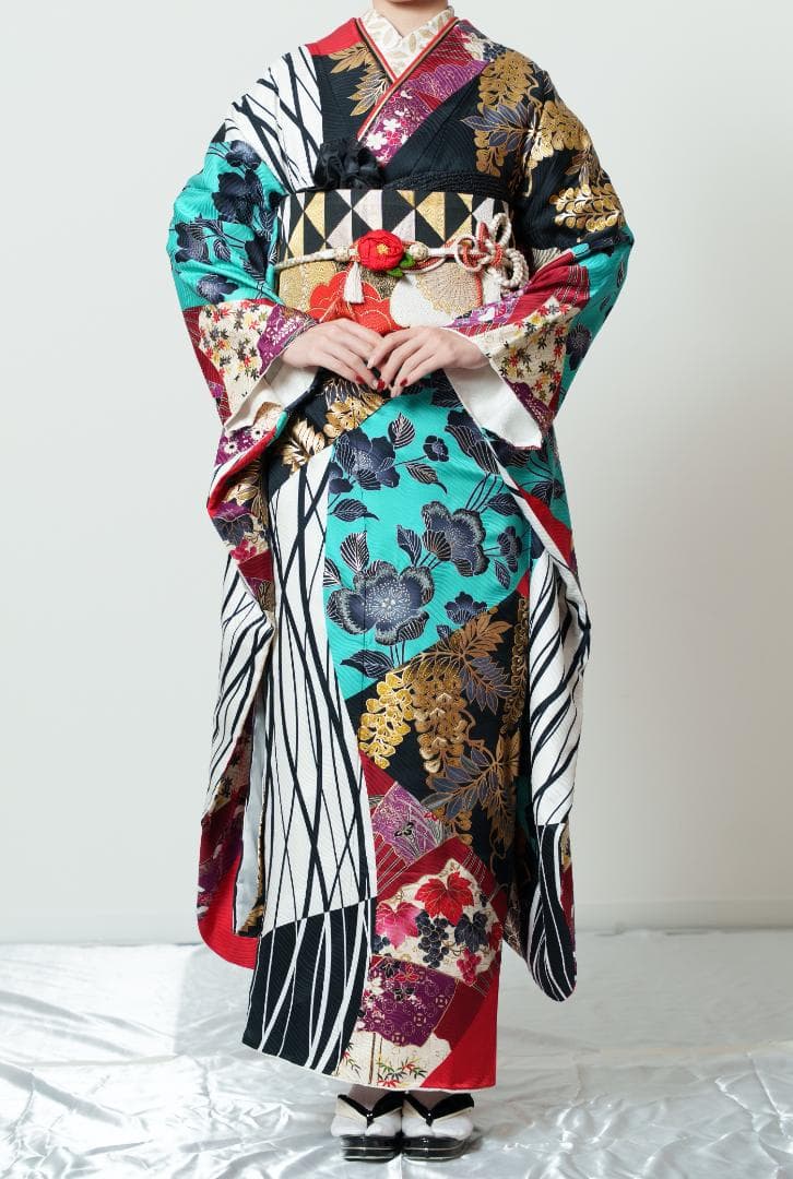 ≪美品≫正絹　振袖9点フルセット【900】【165cm~175cmの方用】