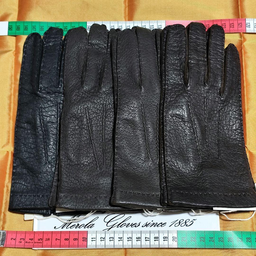値下げ メローラ ペッカリー焦茶2ライニングなし グローブ 革手袋 MEROLA