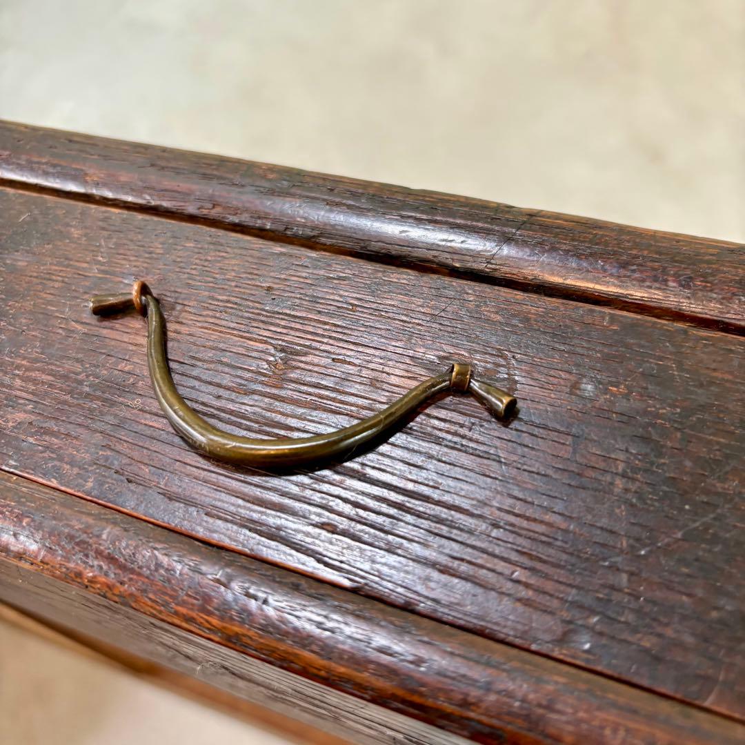 古家具　アンティーク机　ローテーブル　小引き出し３杯　和モダン　飾り台