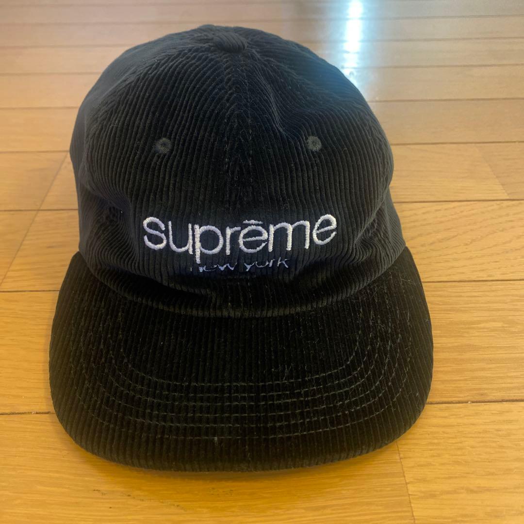 supreme コーデュロイ ブラックキャップ