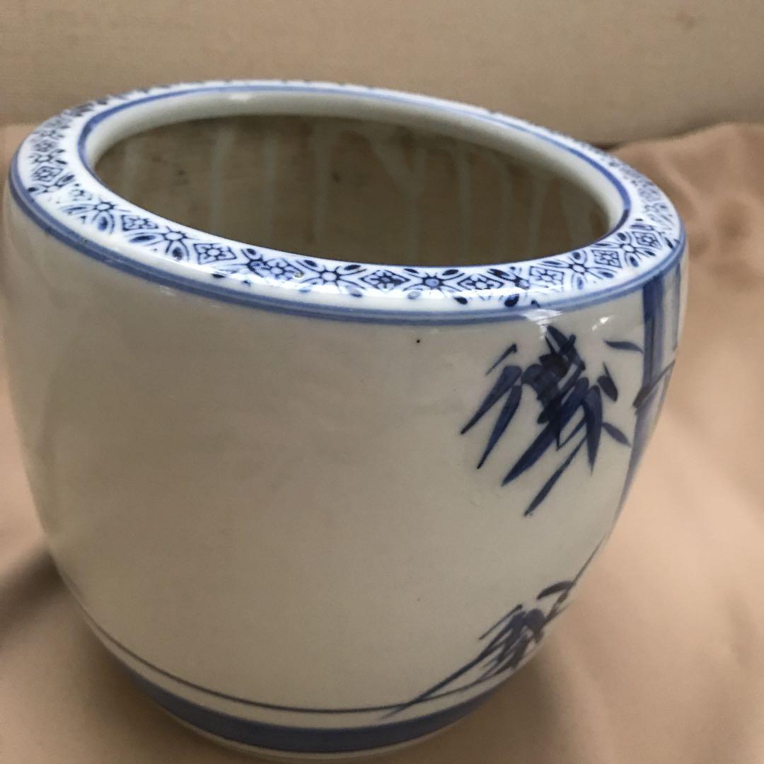 お値引き アンティーク 火鉢 竹 良縁 めだか鉢