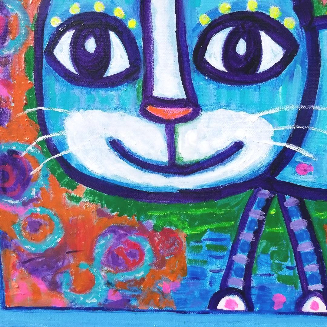 油絵　専用　いつもごきげんな猫