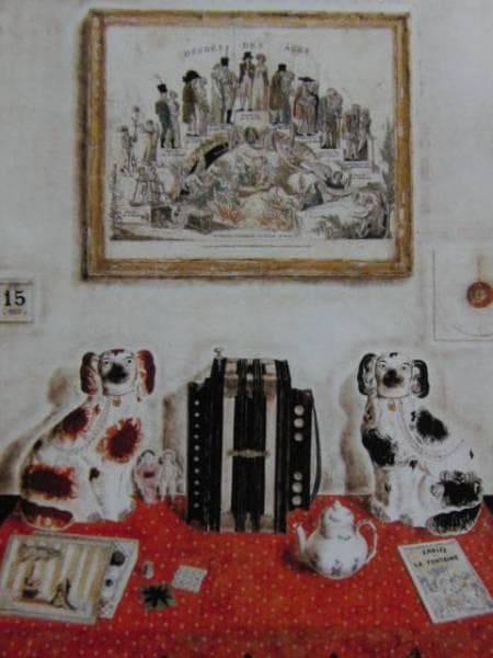 藤田嗣治、【私の部屋、アコーディオンのある静物】、希少画集画