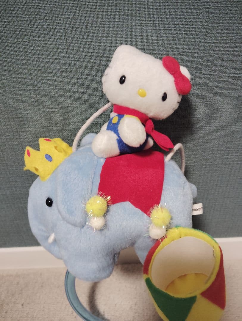 激レア　ぞう　キティ　ぬいぐるみ　タオルハンガー　サーカス　象に乗ったキティ