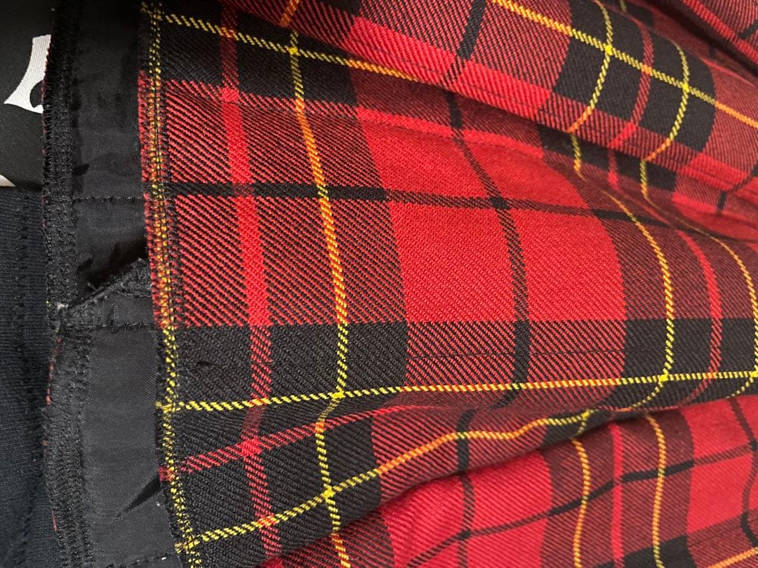 コムデギャルソン 中わた入り チェック プリーツスカート