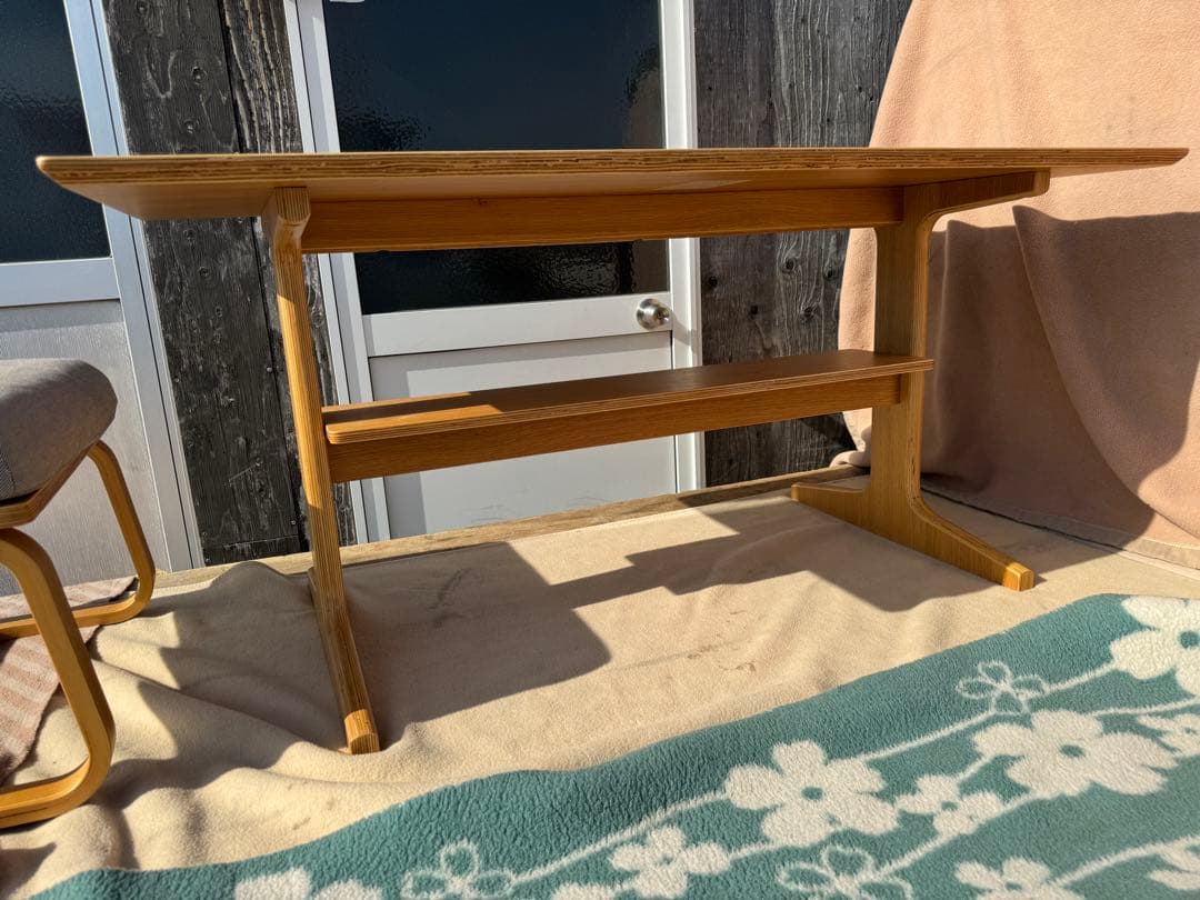 奈良発 無印良品 リビングでもダイニングでもつかえるベンチとテーブル ３点セット