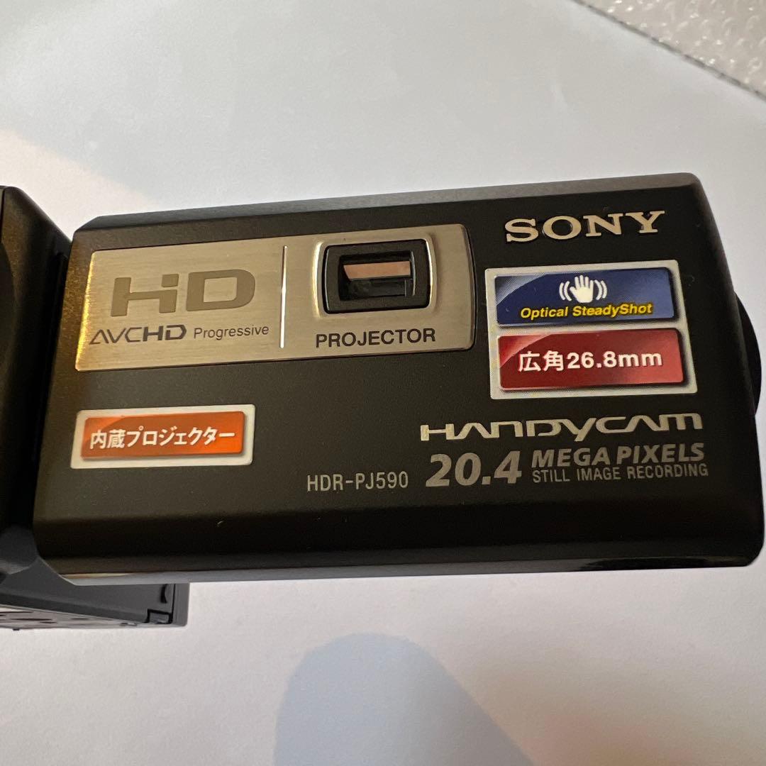 美品　SONY HDR-PJ590V ビデオカメラ プロジェクター内蔵