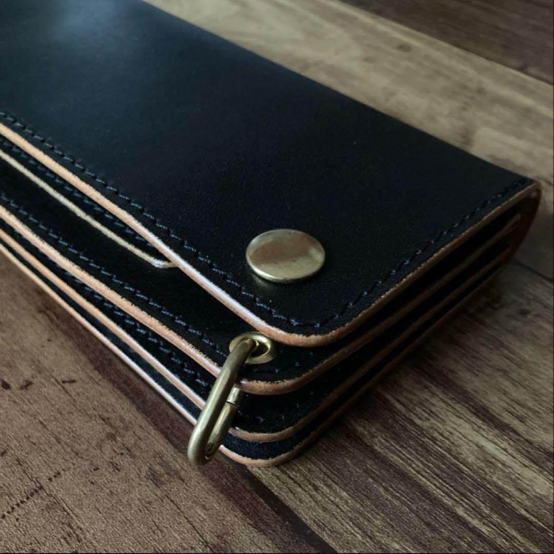 【JEW666】北米ステアハイド トラッカーウォレット180（ロング）3層