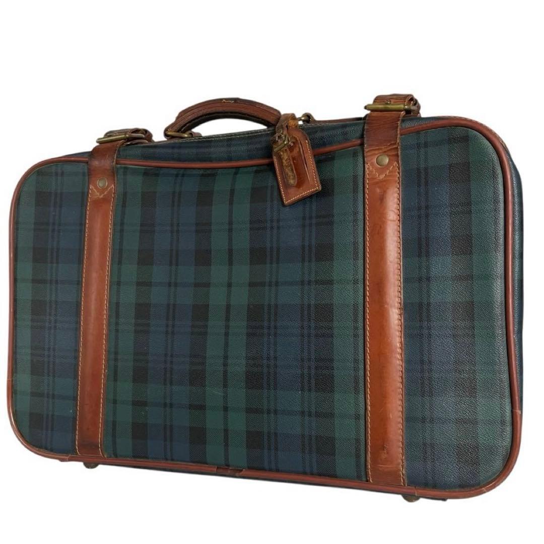 【希少】ラルフローレン トラベルバッグ ブラックウォッチ PVC レザー 大容量