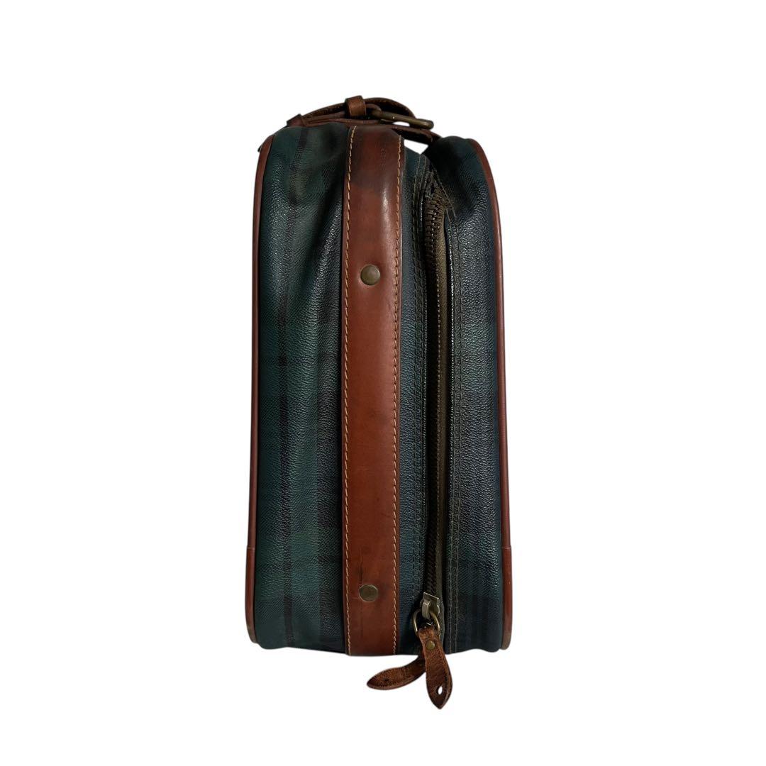 【希少】ラルフローレン トラベルバッグ ブラックウォッチ PVC レザー 大容量