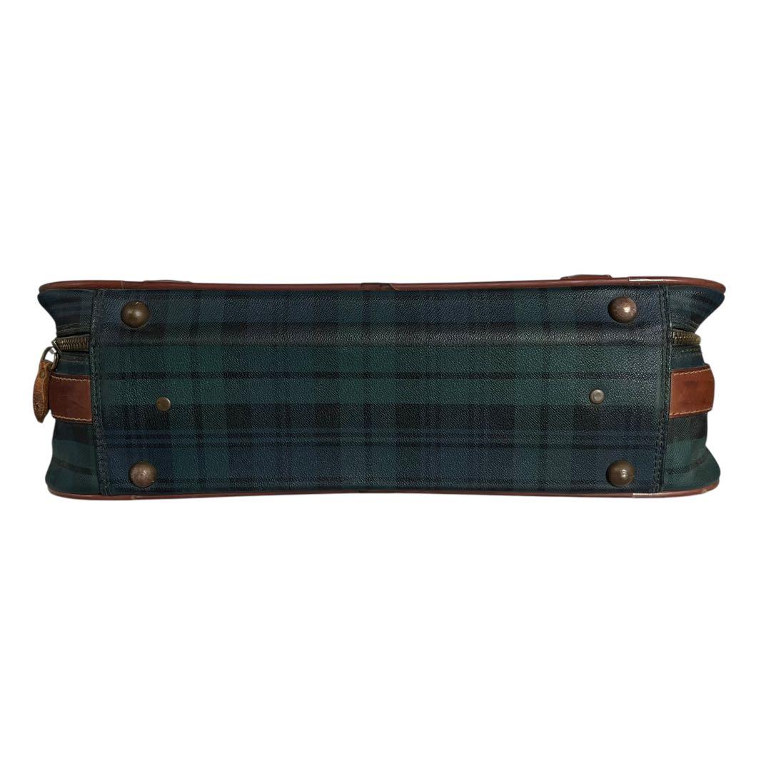 【希少】ラルフローレン トラベルバッグ ブラックウォッチ PVC レザー 大容量