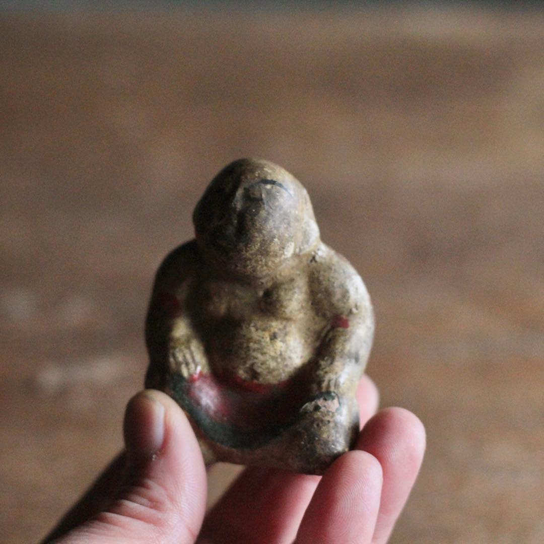 土人形 力士 土俵入り 郷土人形 民芸 古道具 アンティーク