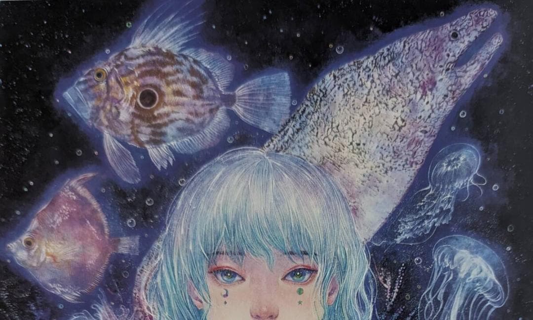 山下千里、「paraiso」、希少画集・額装画、日本製・新品額縁にて額装致します