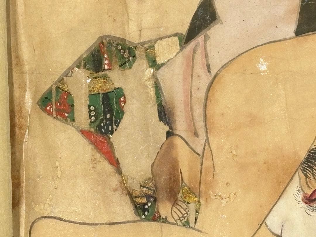 「慶長期風俗画」江戸時代初期〜中期頃筆極彩色春画巻 12図1巻|艶本 浮世絵和本