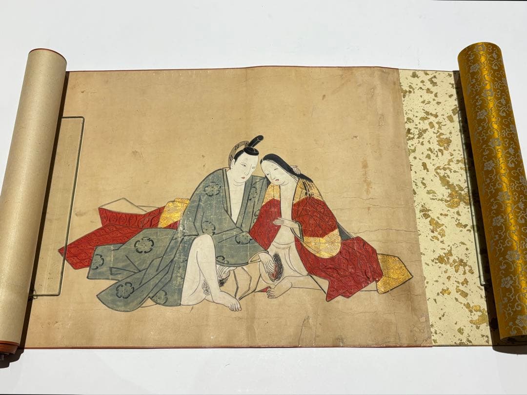 「慶長期風俗画」江戸時代初期〜中期頃筆極彩色春画巻 12図1巻|艶本 浮世絵和本