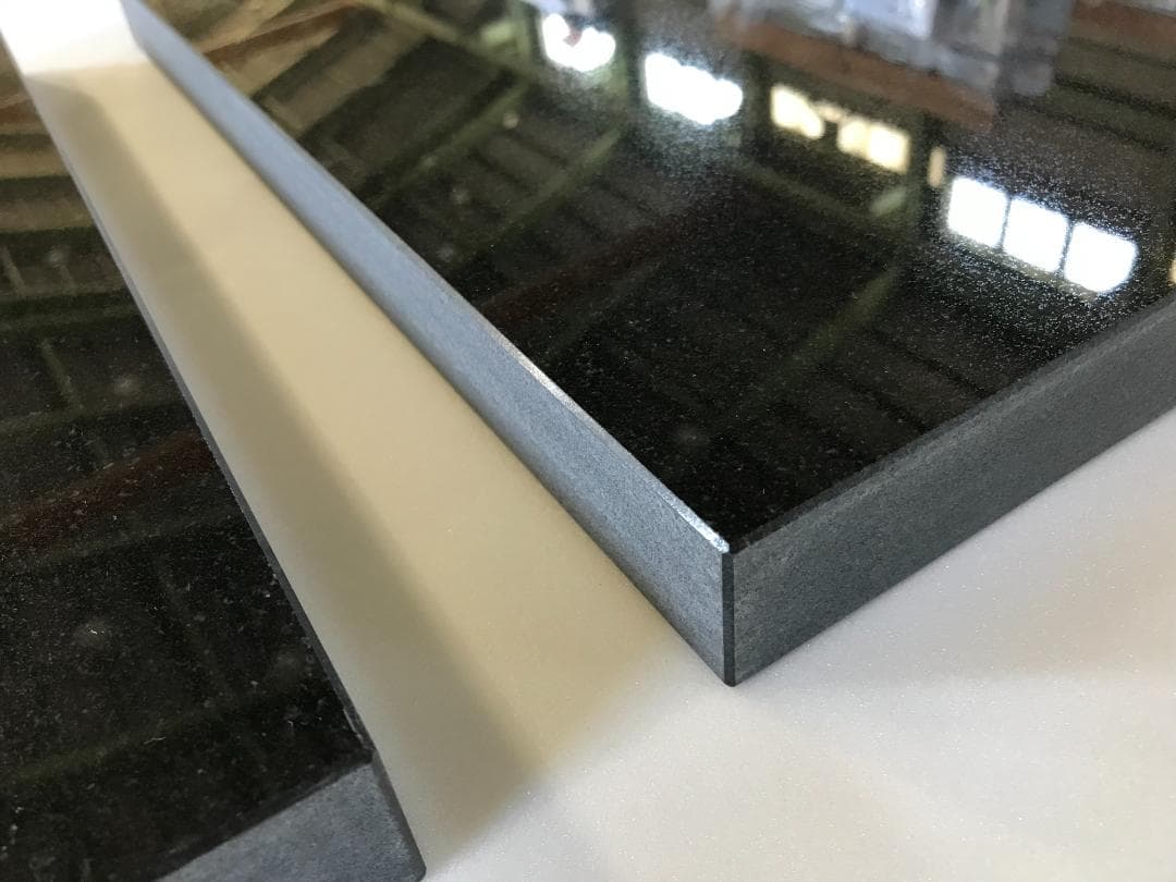 高級 天然黒御影石 山西黒　オーディオボード●420×390×20●2枚　ペア