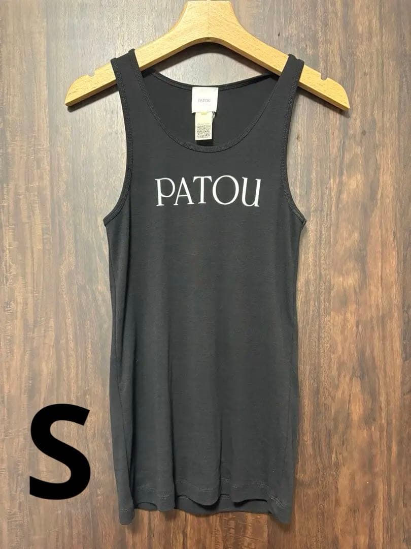PATOU パトゥ オーガニックコットン タンクトップSサイズ ブラック