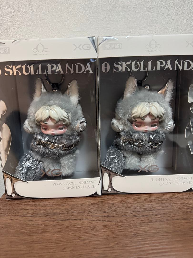 SKULLPANDA フィギュア グレー ぬいぐるみ2体セット