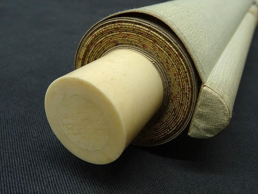 掛軸 玉欄『高砂子 松竹梅 老夫婦』紙本 肉筆 共箱付 掛け軸 p030101