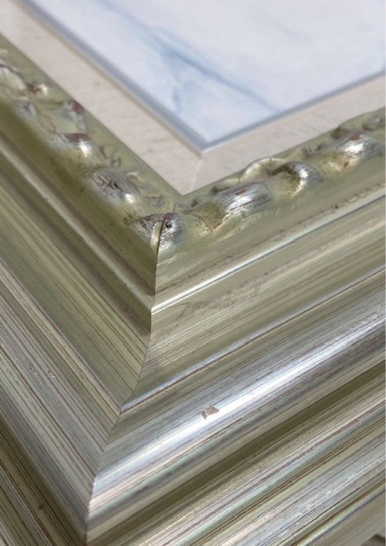 美品　大久保祐子　\"sunday\"油彩　木製フレーム　26セ104