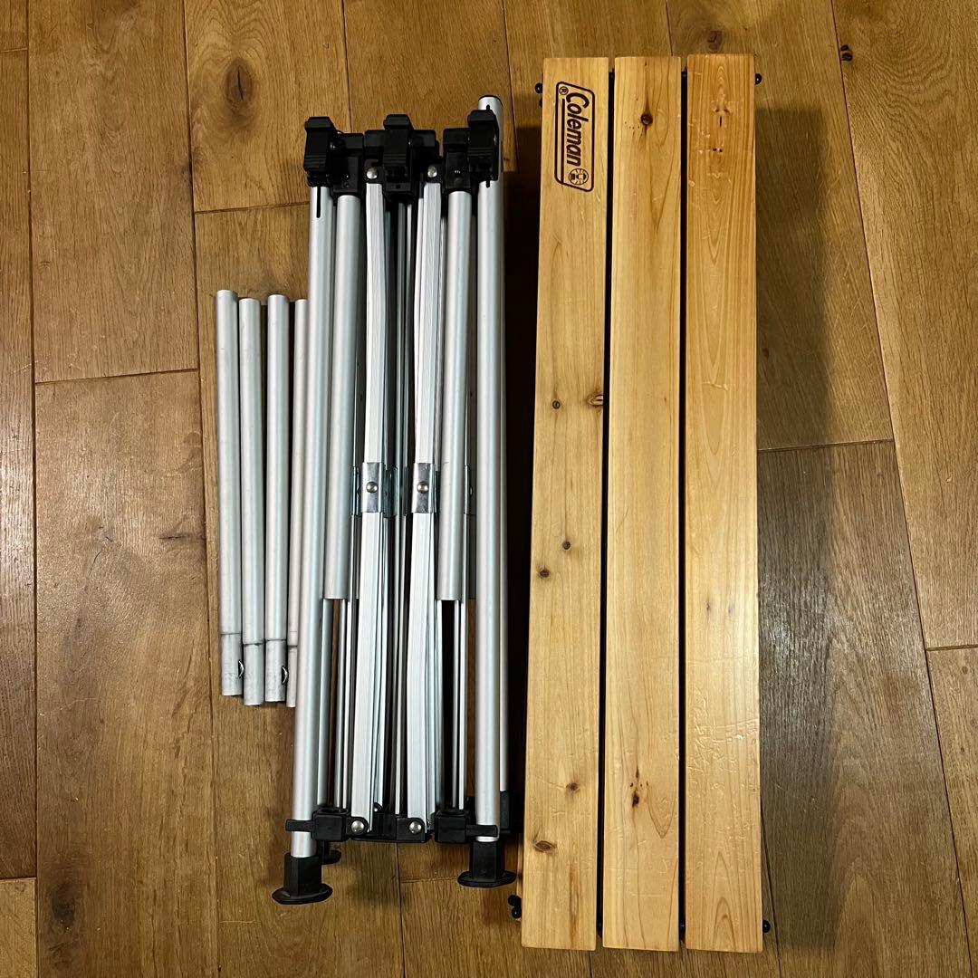 Coleman ナチュラルウッドロールテーブル 120 廃番 希少