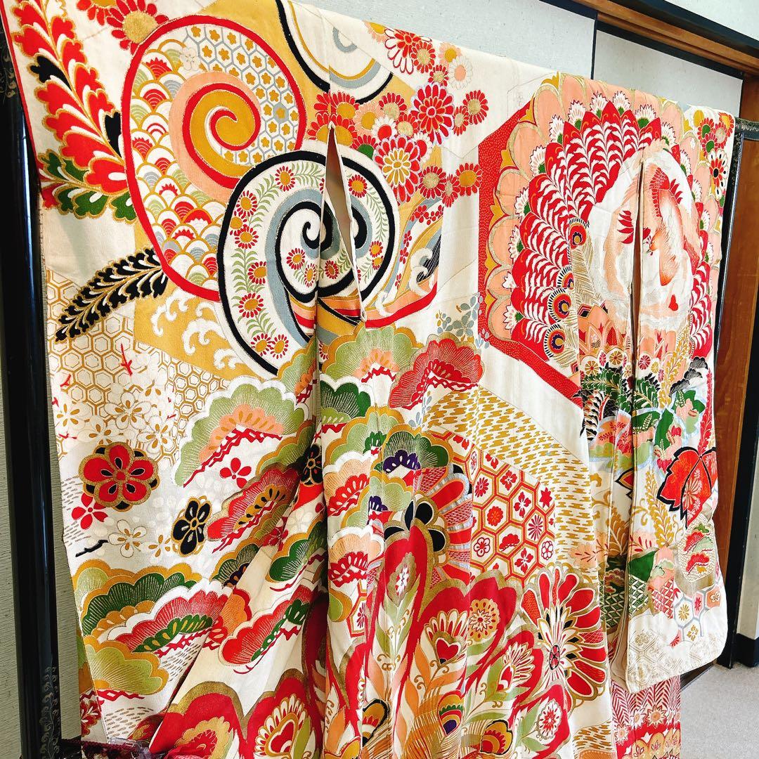 アンティーク　大正ロマン　花嫁衣装　引き振り　振袖　古美術　骨董品