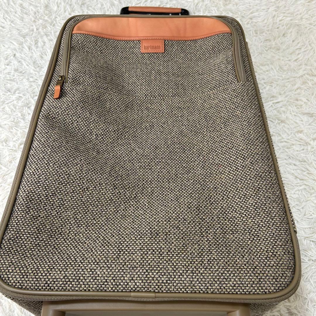 タグ付き✨ hartmann ツイード×レザー トラベルキャリーケース トロリー