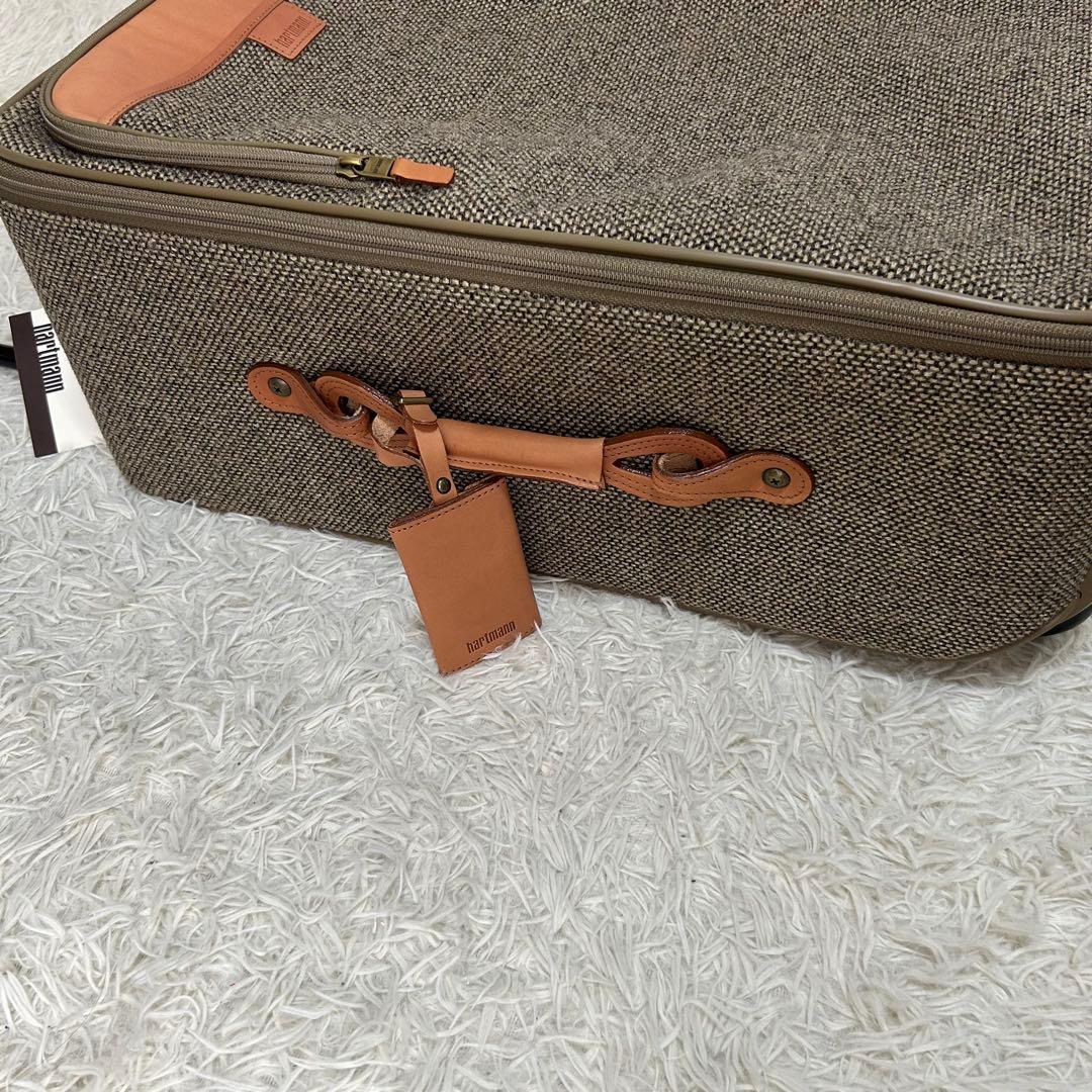 タグ付き✨ hartmann ツイード×レザー トラベルキャリーケース トロリー