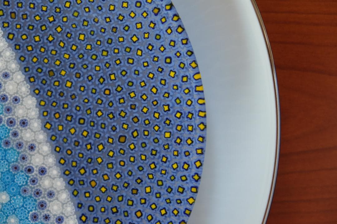 ヴェネチアングラス ミルフィオリ 皿 江波冨士子 飯塚亜裕子 松浦コータロー