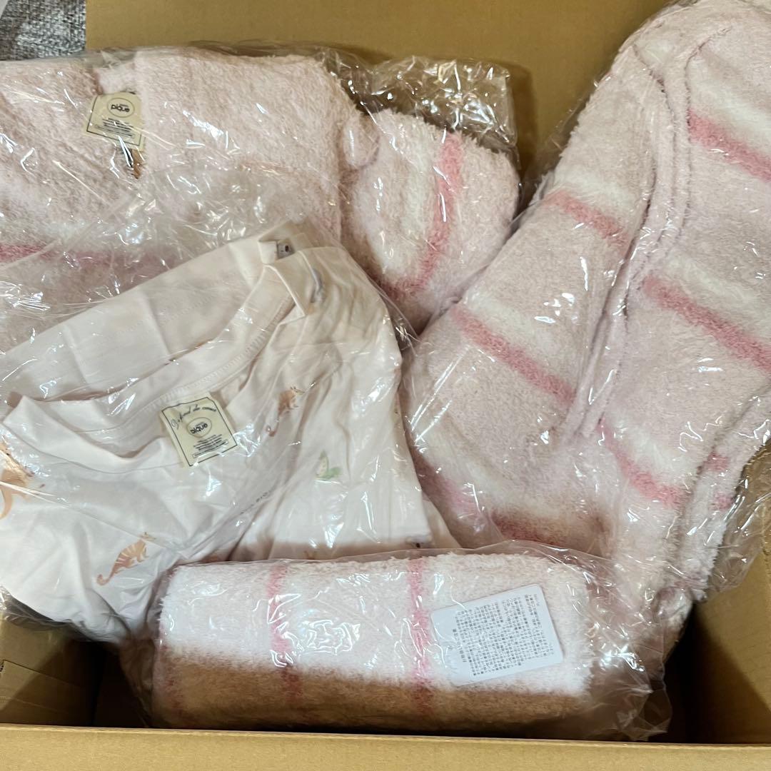 【即日発送可能！】GELATO PIQUE ピンクストライプ ルームウェアセット