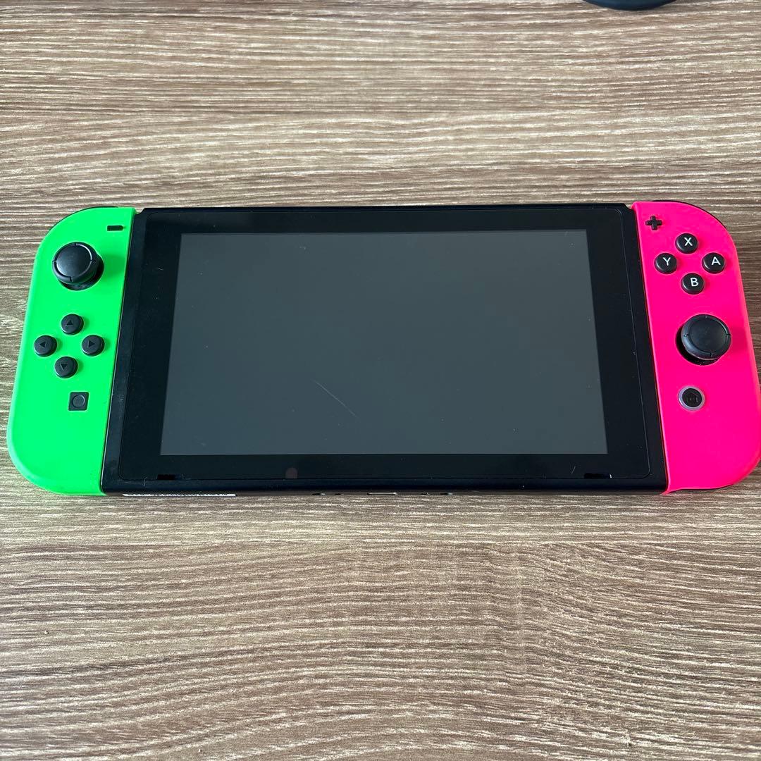 Switch スプラトゥーンモデル 本体 ドッグ SDカード Joy-Con