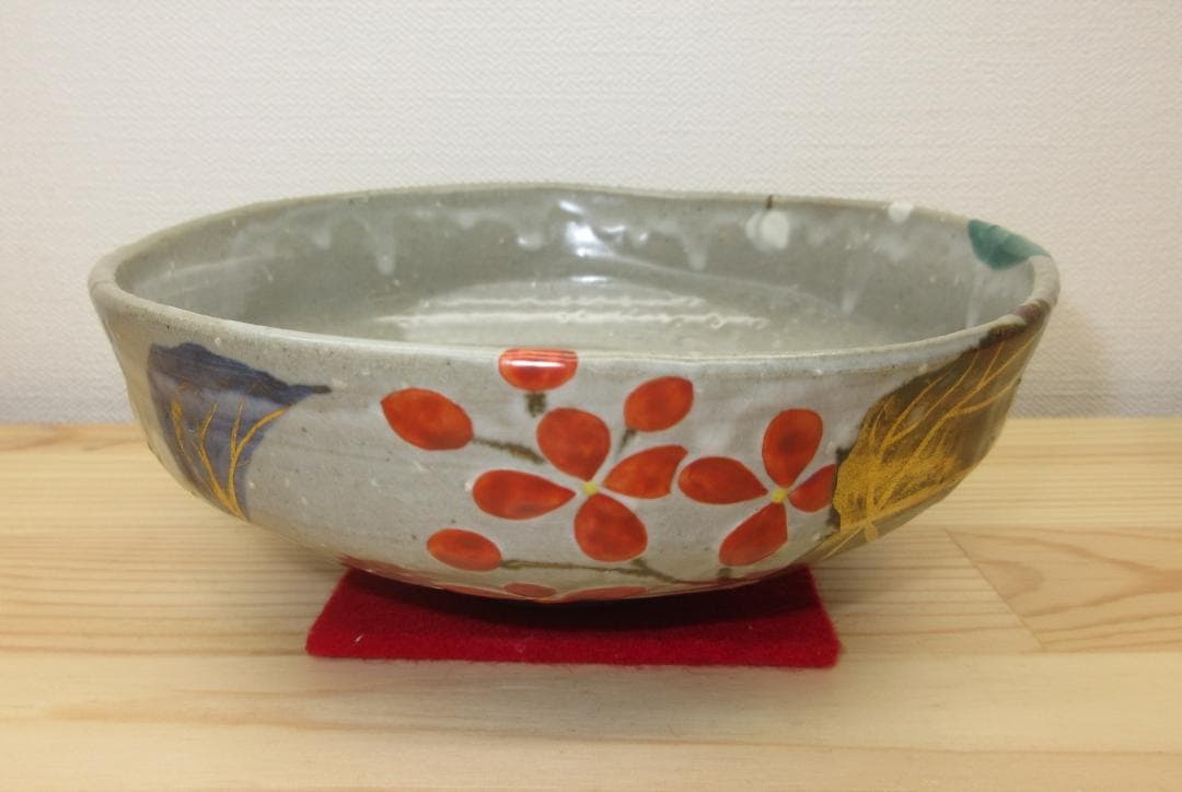 送料込【逢絢亭】茶道具 平茶碗 京焼 乾山写 秋海棠 表千家流書付 永楽善五郎