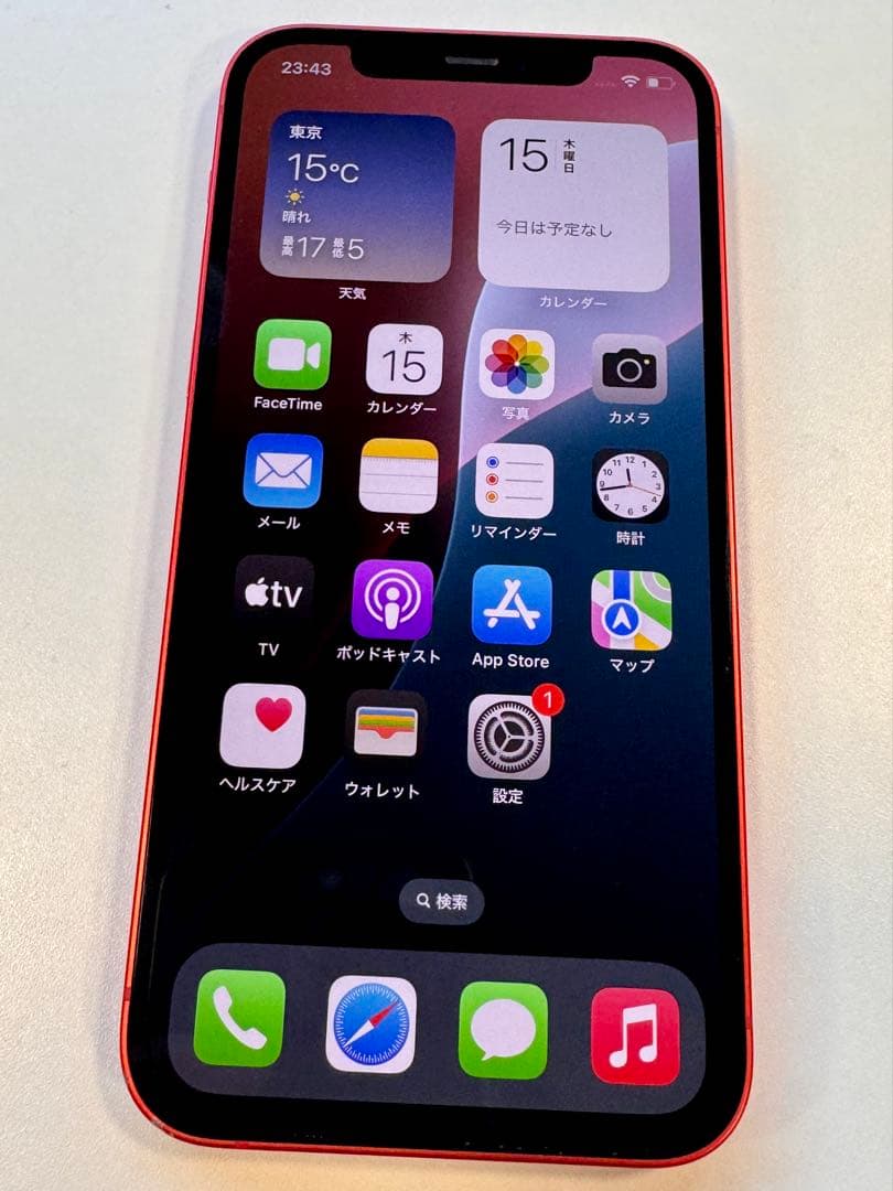 【美品】Apple iPhone 12 レッド 64GB