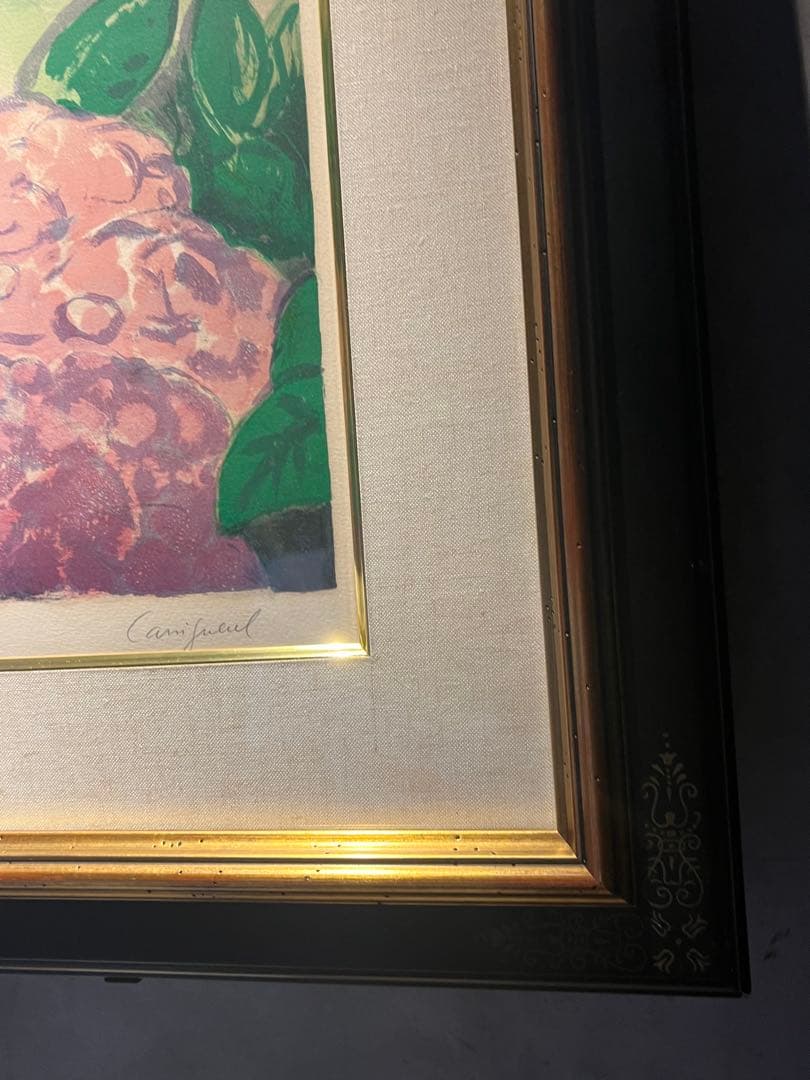 カシニョール【青い紫陽花】リトグラフ E.A.