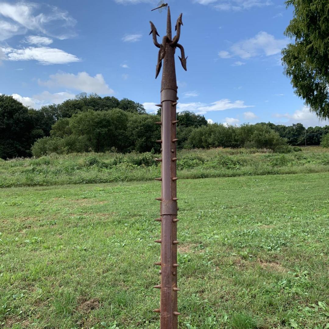 袖がらみ　石突　もじり　捕物　武具　時代物　コスプレ　古道具　防犯　XZ4120