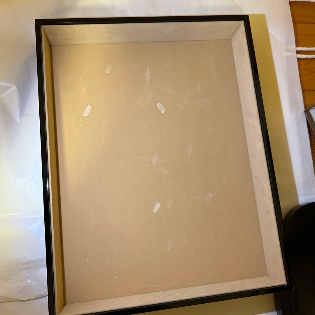 書道セット　漆器平手許箱　筆2本　硯