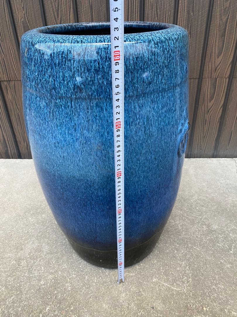 特大　火鉢　壺　海鼠釉薬　植木鉢　傘立て　花瓶