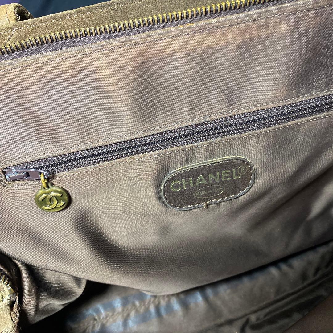 【ヴィンテージ】 CHANEL シャネル　ショルダーバック バックスキン 茶