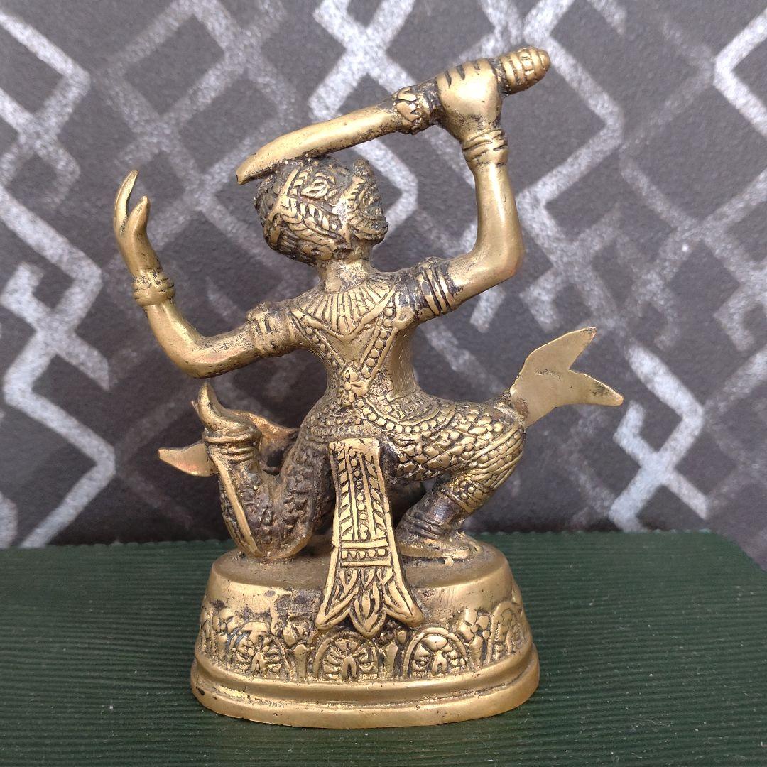 【希少 ハヌマーン 真鍮像】カンボジア 神像 ビンテージ 骨董品