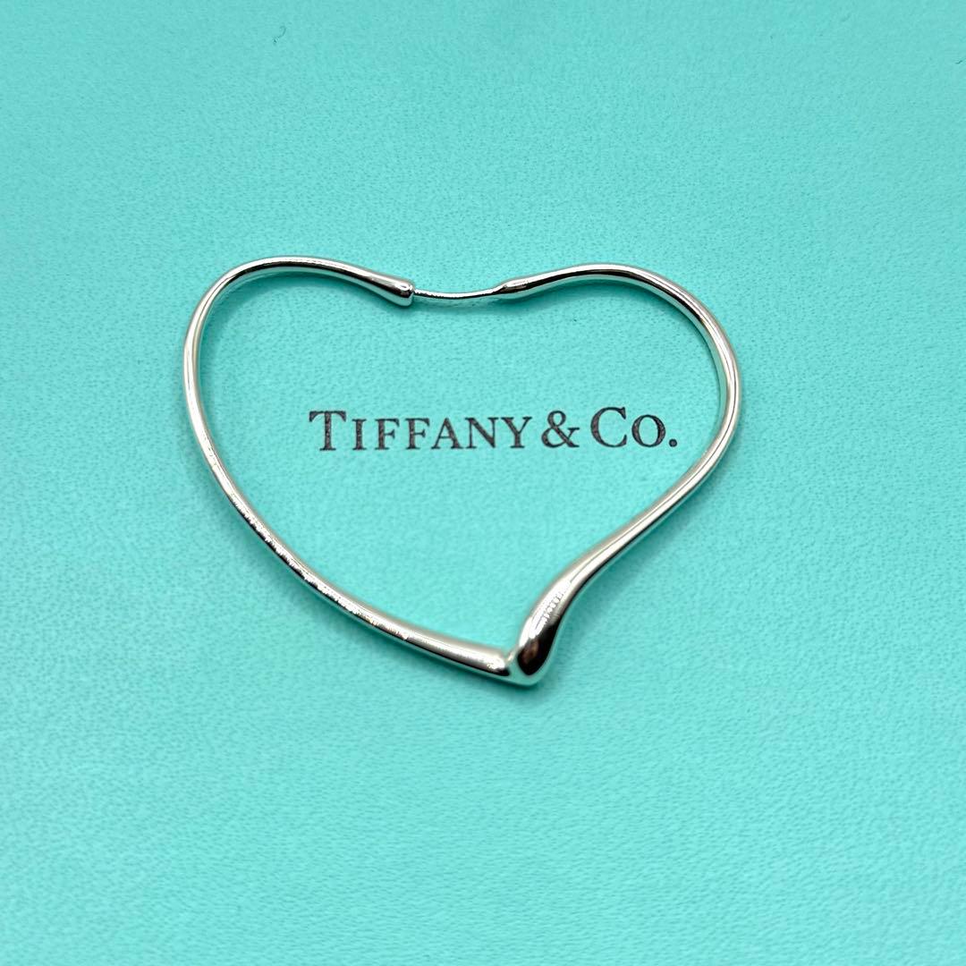 極美品 ティファニー ピアス オープンハート シルバー 925 ミディアム