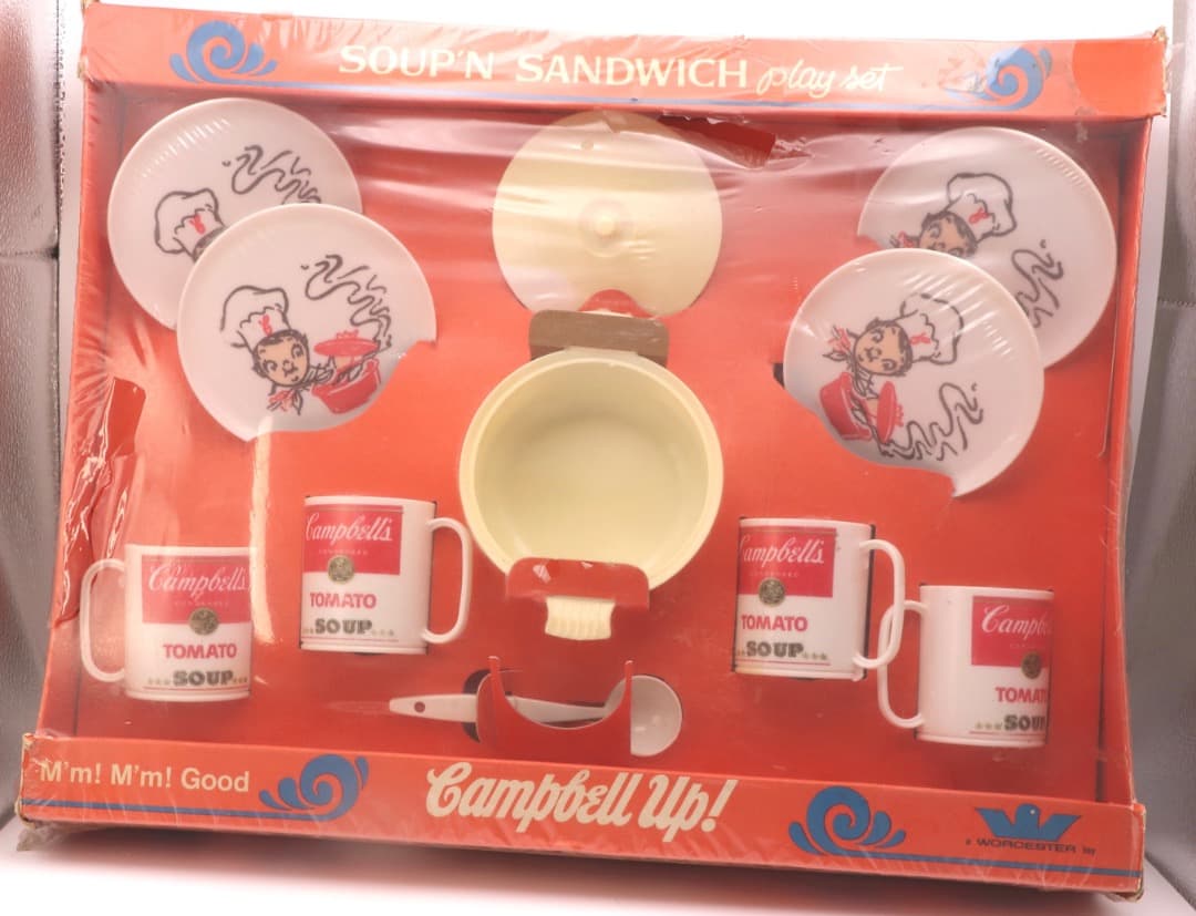 キャンベルスープ プレイセット、ビンテージ品（年代不詳）未開封