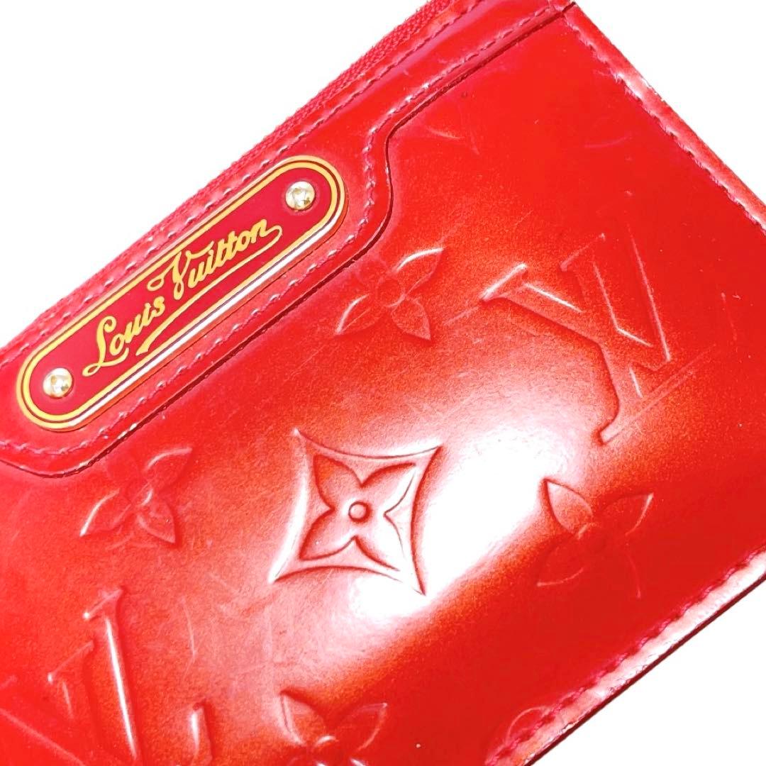 ルイヴィトン ヴェルニ ポシェットクレ ワイン CA3089 キーケース