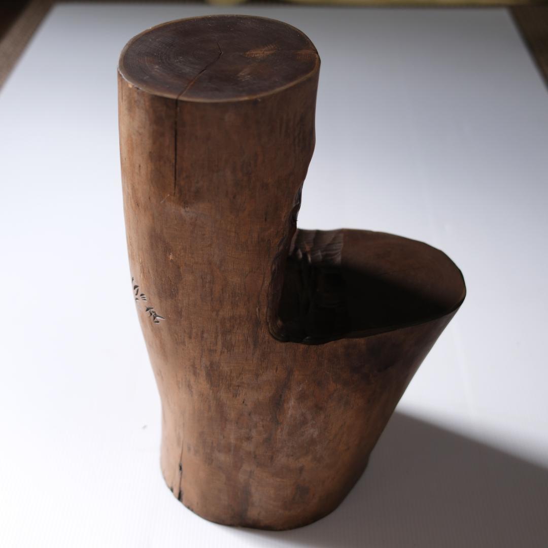 工房がんま フクロウの木彫り彫刻40cm