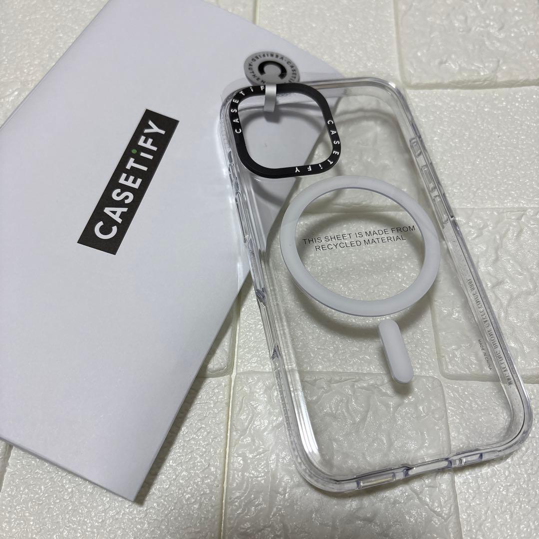 正規品 casetify iPhone16 インパクトクリアケースMagSafe