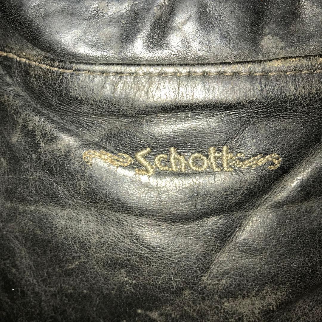 Schott レザーダウンジャケット/ベスト 2way