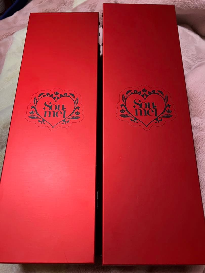 ①ソウメイ　空箱　赤　レッド　２個