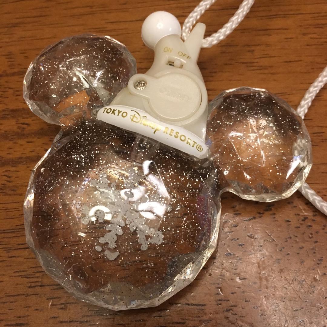 光る ペンダント ディズニー クリスマス ホワイト & ブルーライト