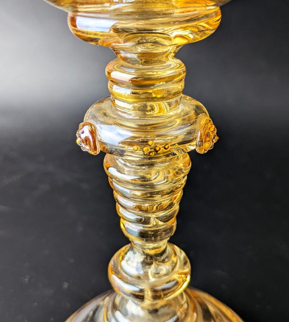 厚い金彩の大型19㎝グラス★モーゼル ボヘミアン グラス ワイン moser